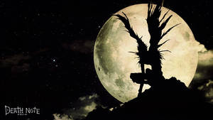 Ryuk Contemplates The Meaning Of Life Under A Moonlit Sky Wallpaper