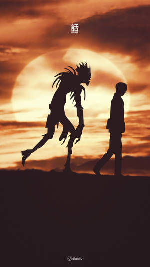 Ryuk Following Light Death Note Phone Wallpaper