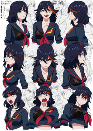 Ryuko Matoi In Action Pose Wallpaper