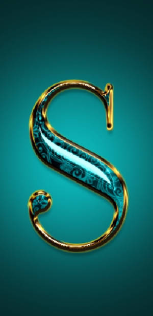 S Letter Gold Gem Wallpaper