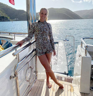 Sabine Lisicki On Yacht Wallpaper