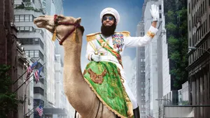 Sacha Baron Cohen Aladeen With Camel Wallpaper