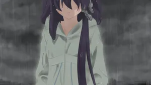 Sad Anime 4k Girl In Hoodie Wallpaper