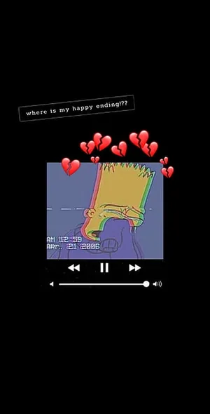 Sad Bart Simpsons Playlist Wallpaper