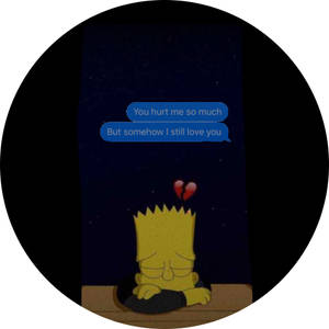 Sad Pfp Of Bart Simpson Wallpaper