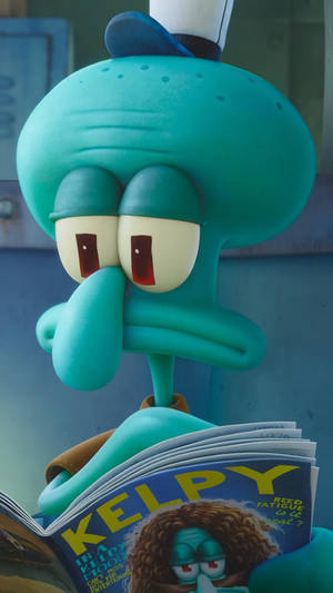 Sad Squidward 3d Wallpaper