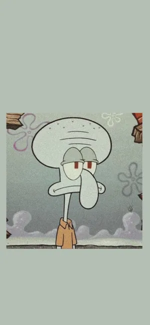 Sad Squidward Crop Edit Wallpaper