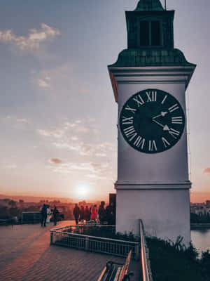 Sad Vibes Clock Tower Petrovaradin Fortress Wallpaper