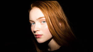 Sadie Sink In The Dark Scene Wallpaper