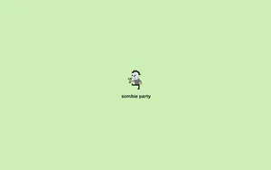 Sage Green Aesthetic Zombie Party Wallpaper