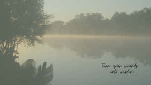Sage Green Laptop Inspirational Quotes Wallpaper
