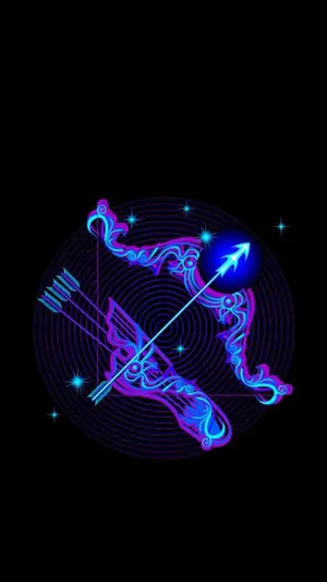 Sagittarius Aesthetic Bow And Arrow Art Wallpaper