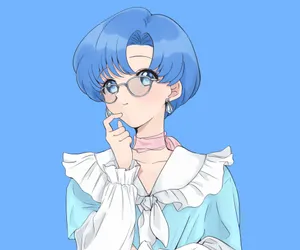 Sailor Mercury Touching Her Chin Wallpaper
