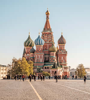 Saint Basil's Cathedral Captured In The Early Morning Wallpaper