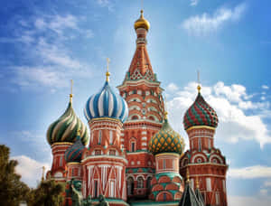 Saint Basil's Cathedral Fair Weather Day Wallpaper
