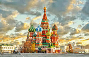 Saint Basil's Cathedral Late Autumn Afternoon Wallpaper