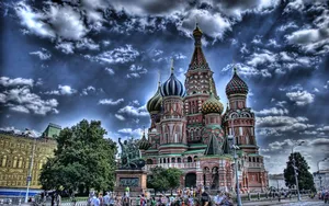 Saint Basils Cathedral Hdr Photo Wallpaper