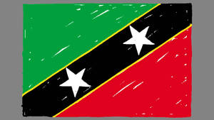 Saint Kitts And Nevis Flag Drawing Wallpaper