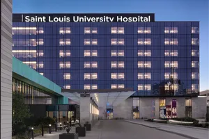 Saint Louis University Hospital's Inspiring Facade Wallpaper