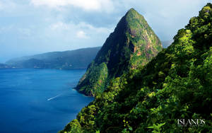 Saint Lucia Petit Piton Mountain Wallpaper