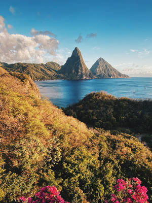 Saint Lucia Piton Mountains Wallpaper