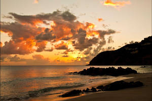 Saint Martin Beautiful Sunset Wallpaper