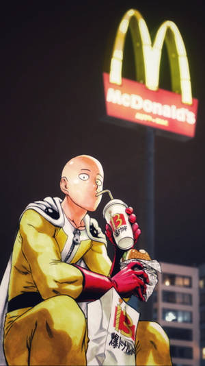 Saitama Aesthetic Anime Iphone Wallpaper