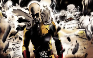 Saitama In Battle Wallpaper