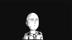 Saitama In Black And White Anime Pfp Wallpaper