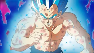 Saiyan Warrior Vegeta’s Power Unleashed Wallpaper