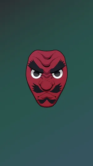 Sakonji Deep Red Demon Slayer Mask Wallpaper