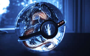 Salamence Inside Transparent Pokemon Ball Wallpaper