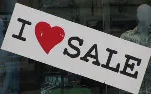Sales I Love Sale Sign Wallpaper