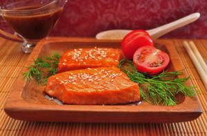 Salmon With Sesame Seeds And Herbs Wallpaper