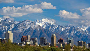 Salt Lake City Nature And Modernity Wallpaper