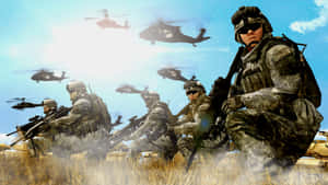 Saluting The Flag, Protecting Our Country Wallpaper