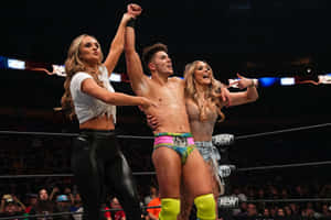 Sammy Guevara With Brazilian Wrestler Wife Tay Melo Wallpaper