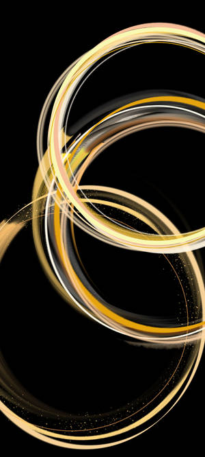 Samsung Galaxy S22 Gold Rings Wallpaper