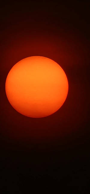 Samsung Galaxy S22 Red Sun Wallpaper