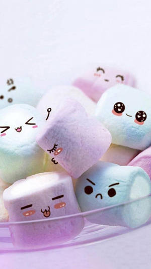 Samsung Galaxy S6 Edge Emoji Marshmallows Wallpaper