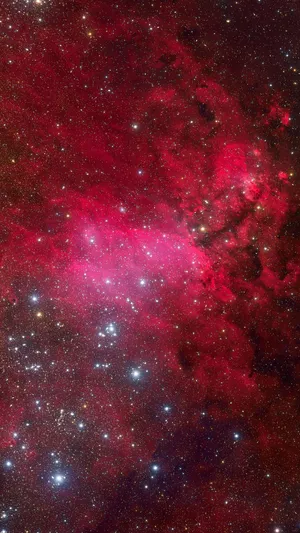 Samsung Mobile Red Nebula Wallpaper