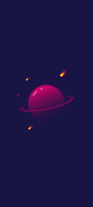 Samsung S21 Ultra Saturn And Comets Wallpaper