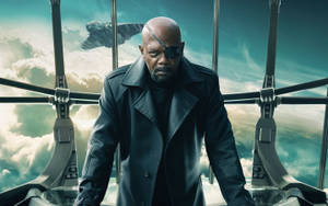 Samuel L Jackson On Helicarrier Wallpaper