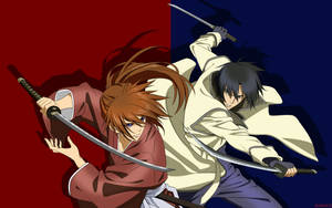 Samurai X Kenshin And Aoshi Wallpaper