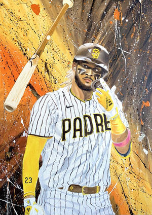 San Diego Padres Tatis Jr. Painting Wallpaper