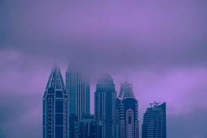 San Francisco Skyline Obscured By Fog Wallpaper