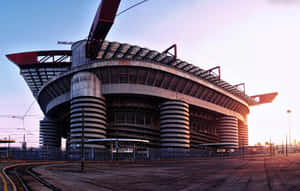 San Siro Stadium Dawn Silhouette Wallpaper