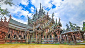 Sanctuary Of Truth Beneath The Blue Sky Desktop Wallpaper