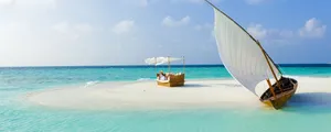 Sand Bar Beach Dual Monitor Wallpaper