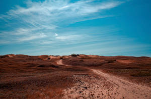 Sandy Dirt Road In Lithuania Wallpaper